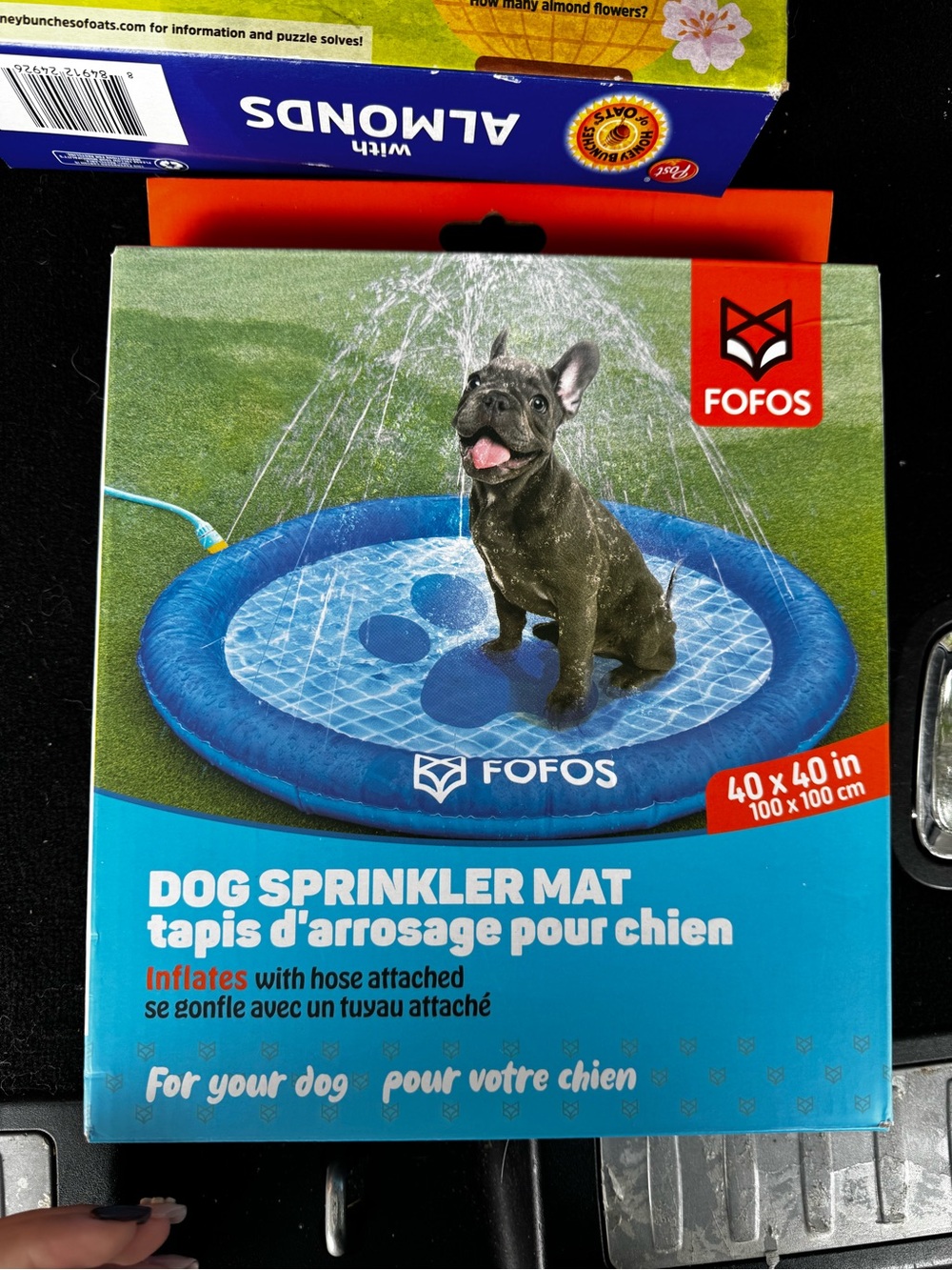 Blue Dog Sprinkler Mat - Inflatable Cooling Play Pad
